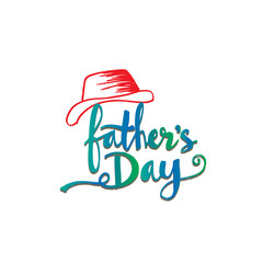 Happy fathers day hand lettering calligraphy.