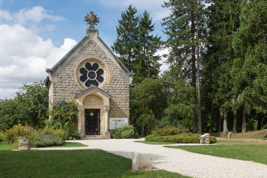 Chapel French village Fleury, completely destroyed during WW1