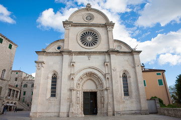 The St. James Cathedral, an UNESCO world heritage in Sibenik city, Croatia.