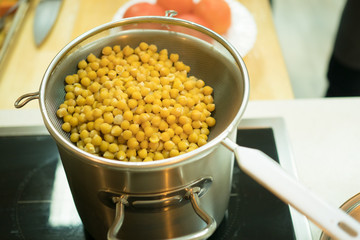 Photo of peas on stove