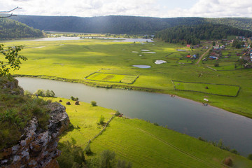 View of the Russian countryside in summer