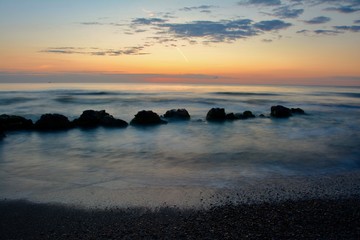 Beautiful sunrise at the sea