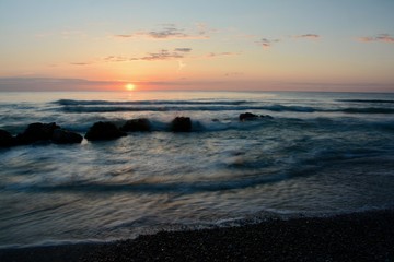 Beautiful sunrise at the sea