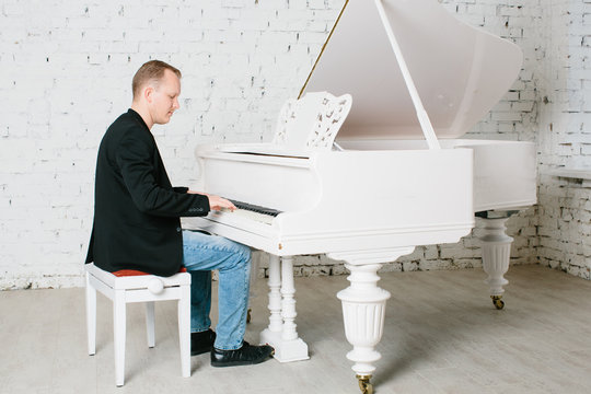 Man playing on piano
