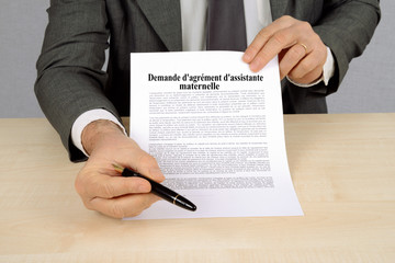 Demande d'agrément d'assistante maternelle 