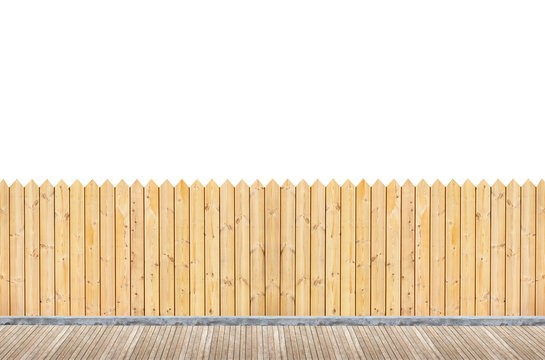 terrasse avec palissade en bois plein