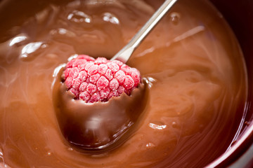 raspberry and chocolate fondue