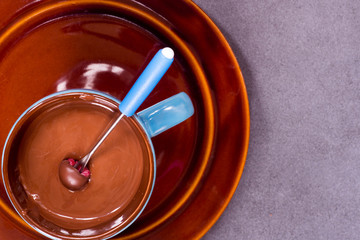 raspberry and chocolate fondue