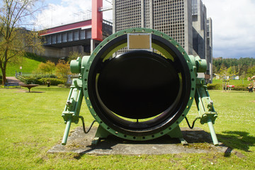 Schnellschlussklappe einer Pumpe vorne