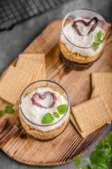 Cheesecake in glass