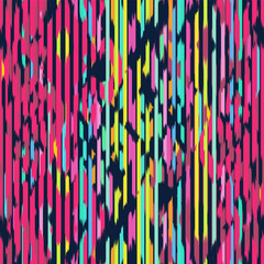 Ikat Seamless Pattern Design for Fabric