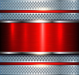 Background metallic silver red