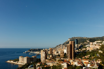Fototapeta na wymiar vue on Monaco, Monte-Carlo from Beausoleil