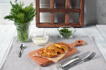 Potato Pancake with Sour Cream and Dill