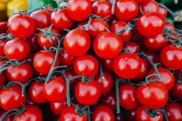many red tomatoes - vegetable market
