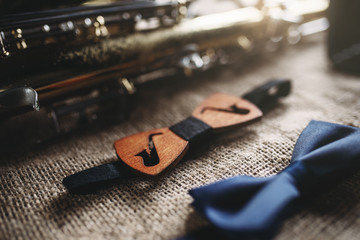 Saxophone, brass band instrument equipment