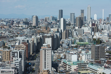 Fototapeta na wymiar Tokyo Skyline cityscape with daylight- Business Concept