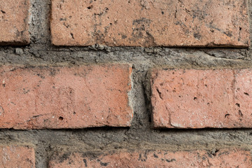 Background of old vintage brick wall. Brick texture.