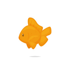 Cartoon goldfish vector illustration