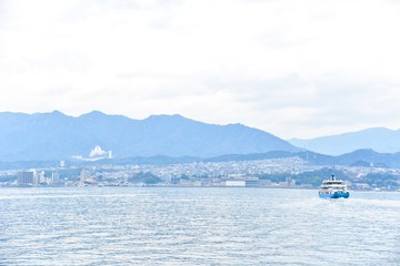 Fototapeta na wymiar Scenery Around Miyajima Island in Japan