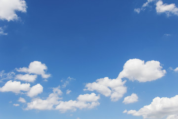 Fototapeta na wymiar blue sky with cloud shape on daylight.