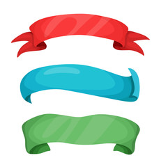 Set of vector cartoon colorful ribbon banners for your text © Kateina