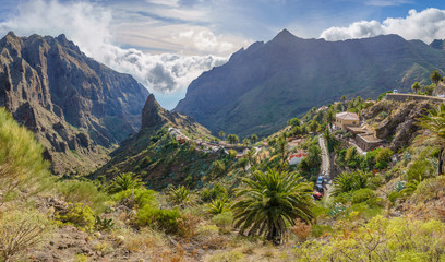 Masca village, the most visited tourist attraction of Tenerife, Spain