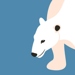 polar bear vector illustration style Flat