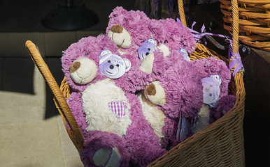 Handmade bear for sale at a tourist shop in Avignon