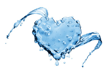 Fototapeta na wymiar Water splash in the form of a heart.