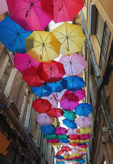 Umbrella street in Avignon