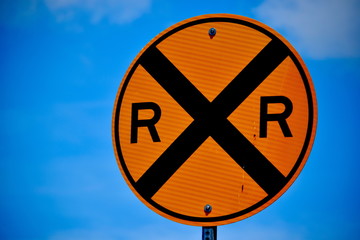 Obraz premium Railroad Crossing Sign