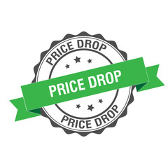 Price drop stamp illustration