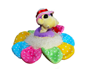 White Soft Snake Toy Isolated