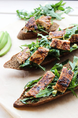 Sandwiches of rye bread