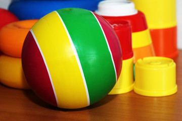 set of children's toys, Children's colored toys
