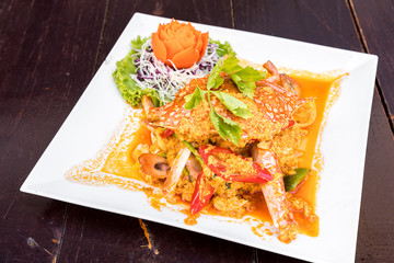 Fried curry crab
