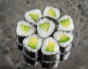 Mini roll with avocado