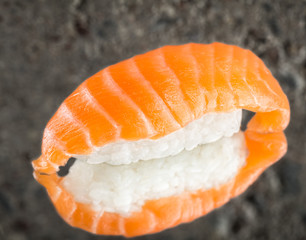 Nigiri sushi with salmon