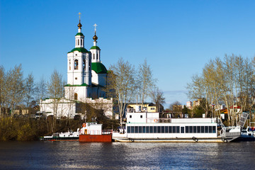 Fototapeta premium View of the Ascension-St. George's Church of Tyumen