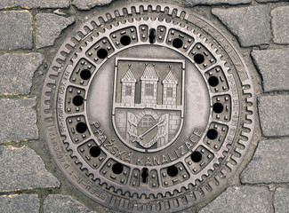 prague manhole cover