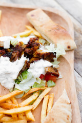 greek gyros on a plate
