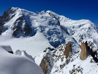 Mont Blanc vu depuis l'aiguille du Midi