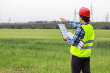 construction two man in the field