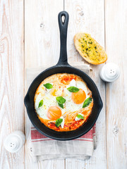 Appetizing rustic breakfast