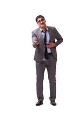 Bankrupt businessman isolated on white background