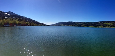 Fototapeta premium Großer Alpsee in Immenstadt (Allgäu, Bayern)