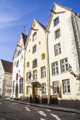 Fototapeta na wymiar Three Sisters' Hotel -Tallinn