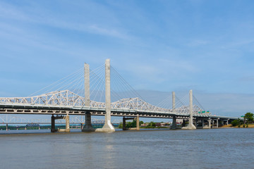 Fototapeta na wymiar View of Bridges on the Ohio River in Louisville, Kentucky