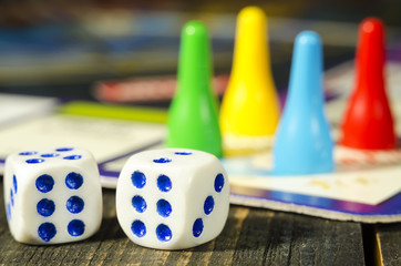 Bones on the playing table